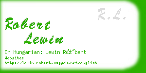 robert lewin business card